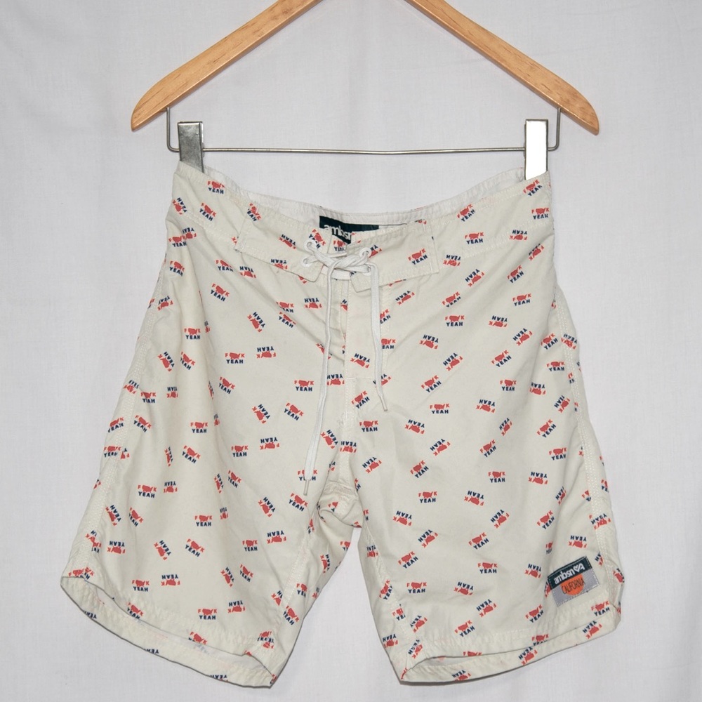 America F**CK YEAH swimming trunks